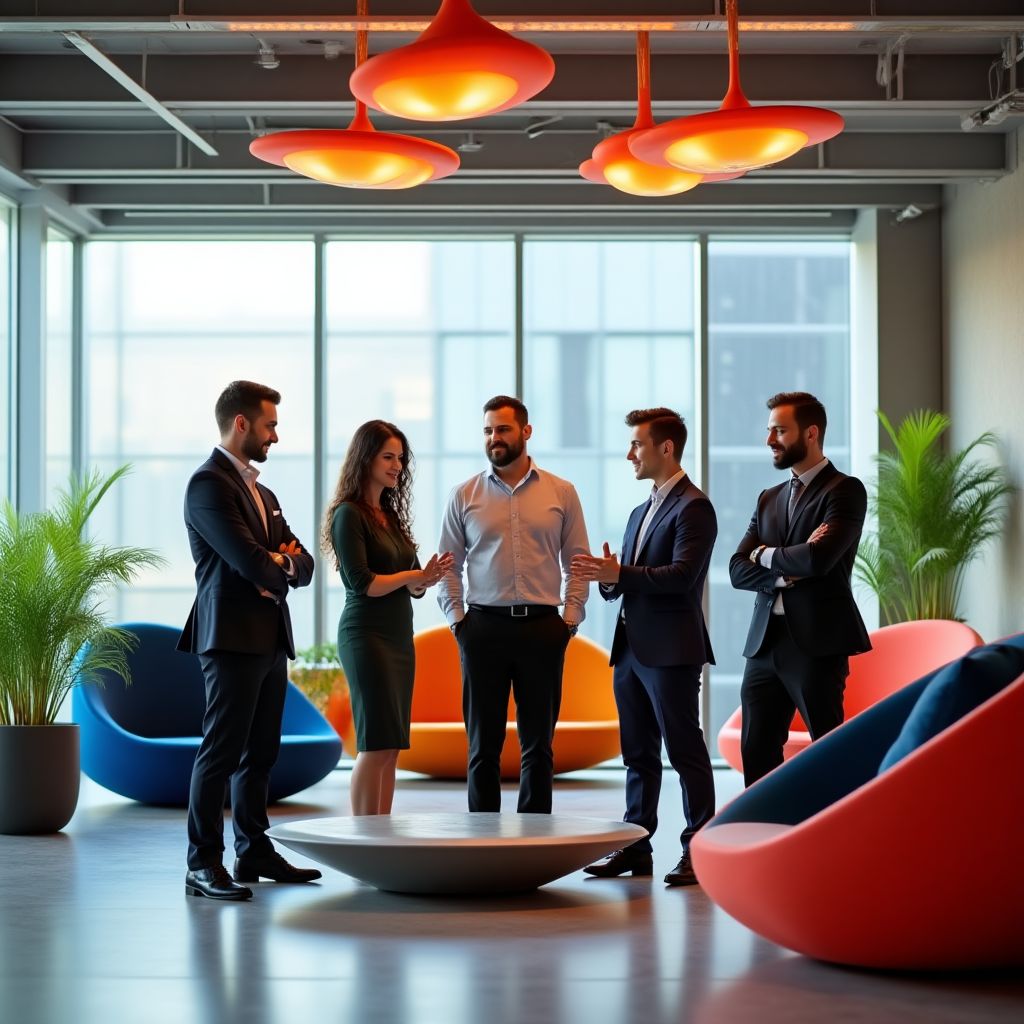 Equipo de FinanzaSabias en oficina moderna